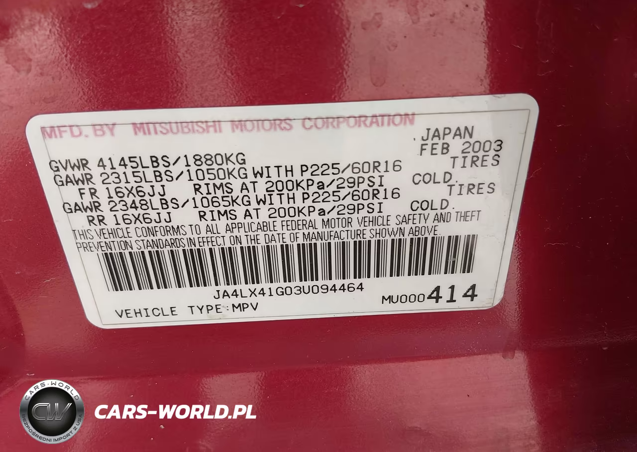 2003 Mitsubishi Outlander Xls VIN:JA4LX41G03U094464 - 9