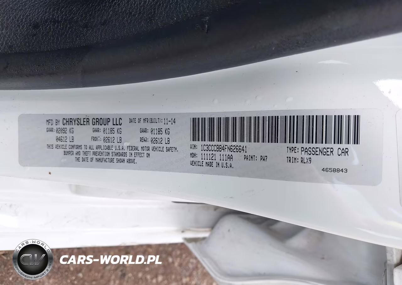 2015 Chrysler 200 S VIN:1C3CCCBB4FN626641 - 9