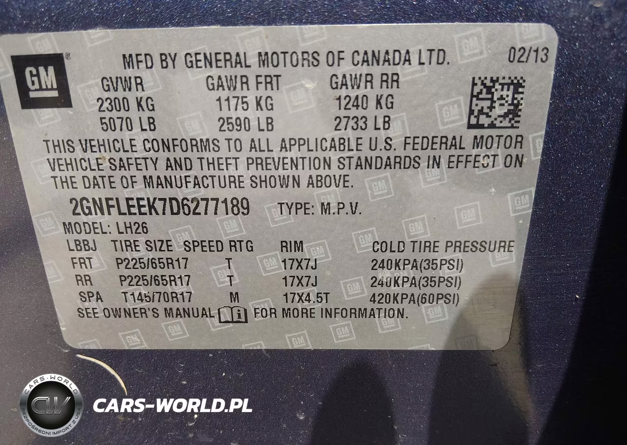 2013 Chevrolet Equinox 1Lt VIN:2GNFLEEK7D6277189 - 9