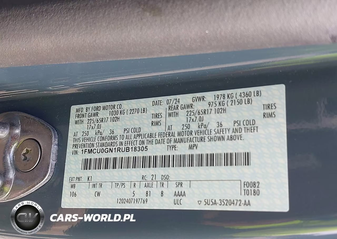 2024 Ford Escape Active VIN:1FMCU0GN1RUB18305 - 9