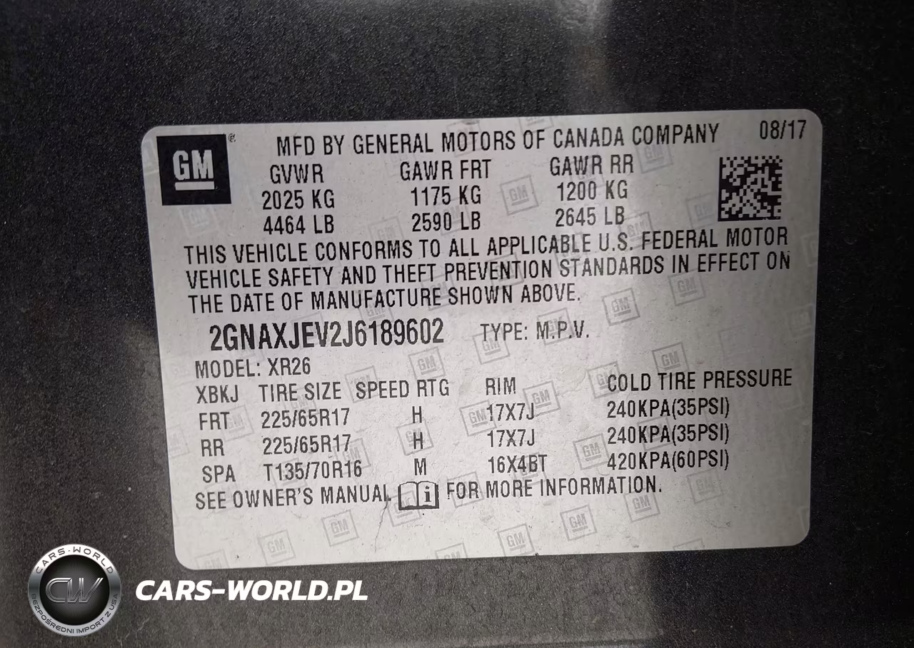 2018 Chevrolet Equinox Lt VIN:2GNAXJEV2J6189602 - 9