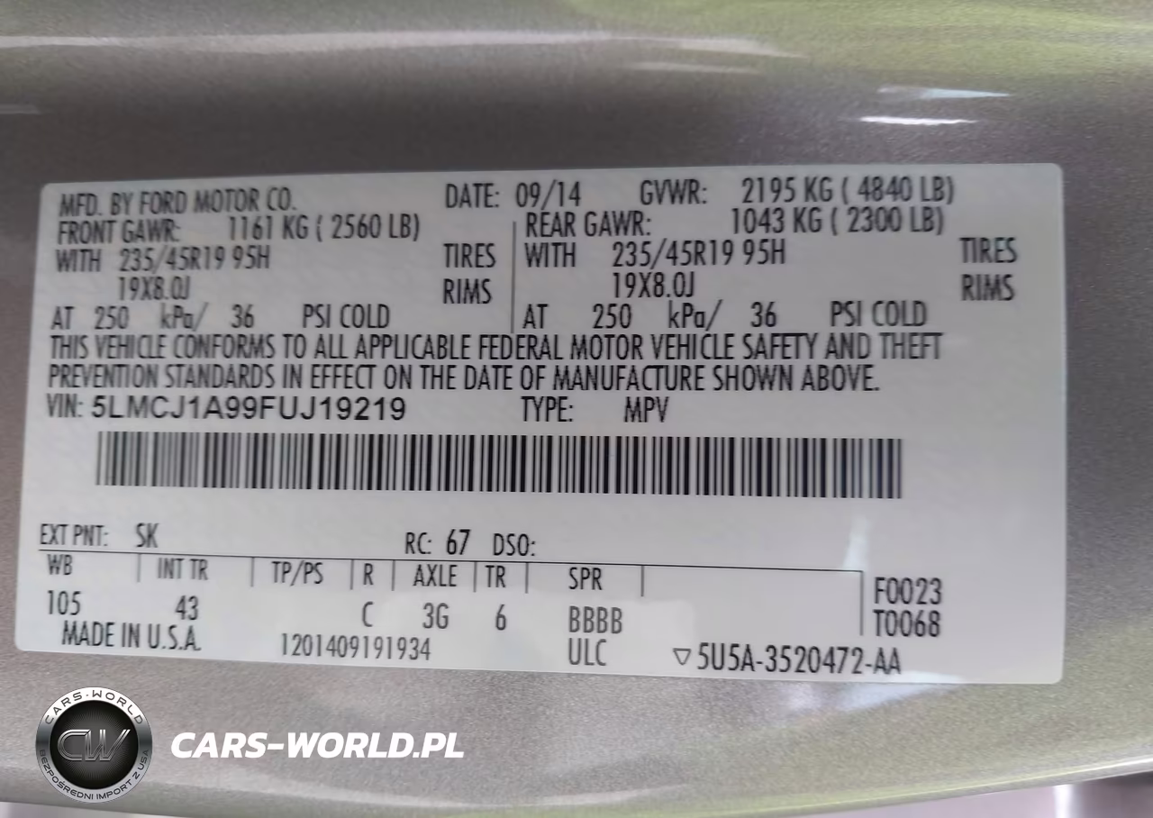 2015 Lincoln Mkc VIN:5LMCJ1A99FUJ19219 - 9