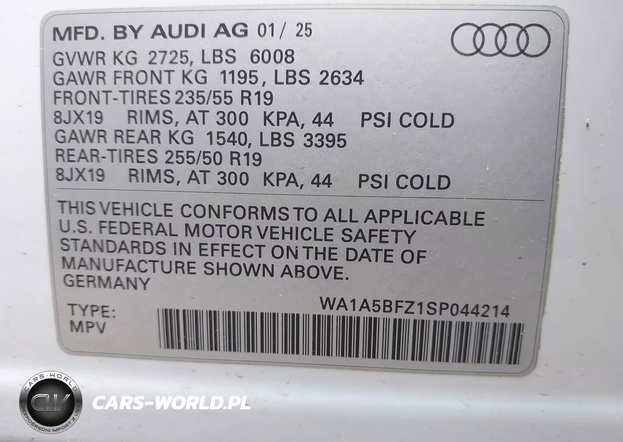 2025 Audi Q4 E-Tron Premium 45 Rwd VIN:WA1A5BFZ1SP044214 - 9