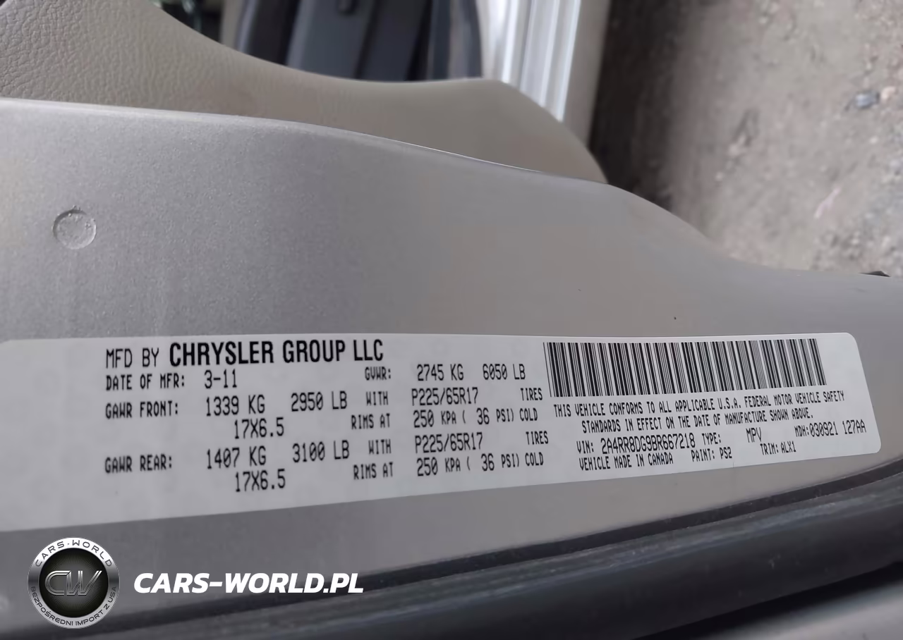 2011 Chrysler Town & Country Touring-L VIN:2A4RR8DG9BR667218 - 9