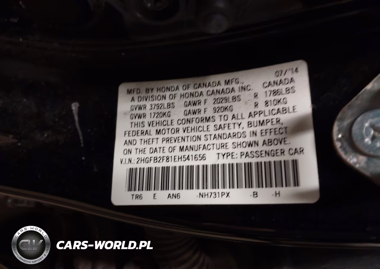 2014 Honda Civic Ex VIN:2HGFB2F81EH541656 - 9