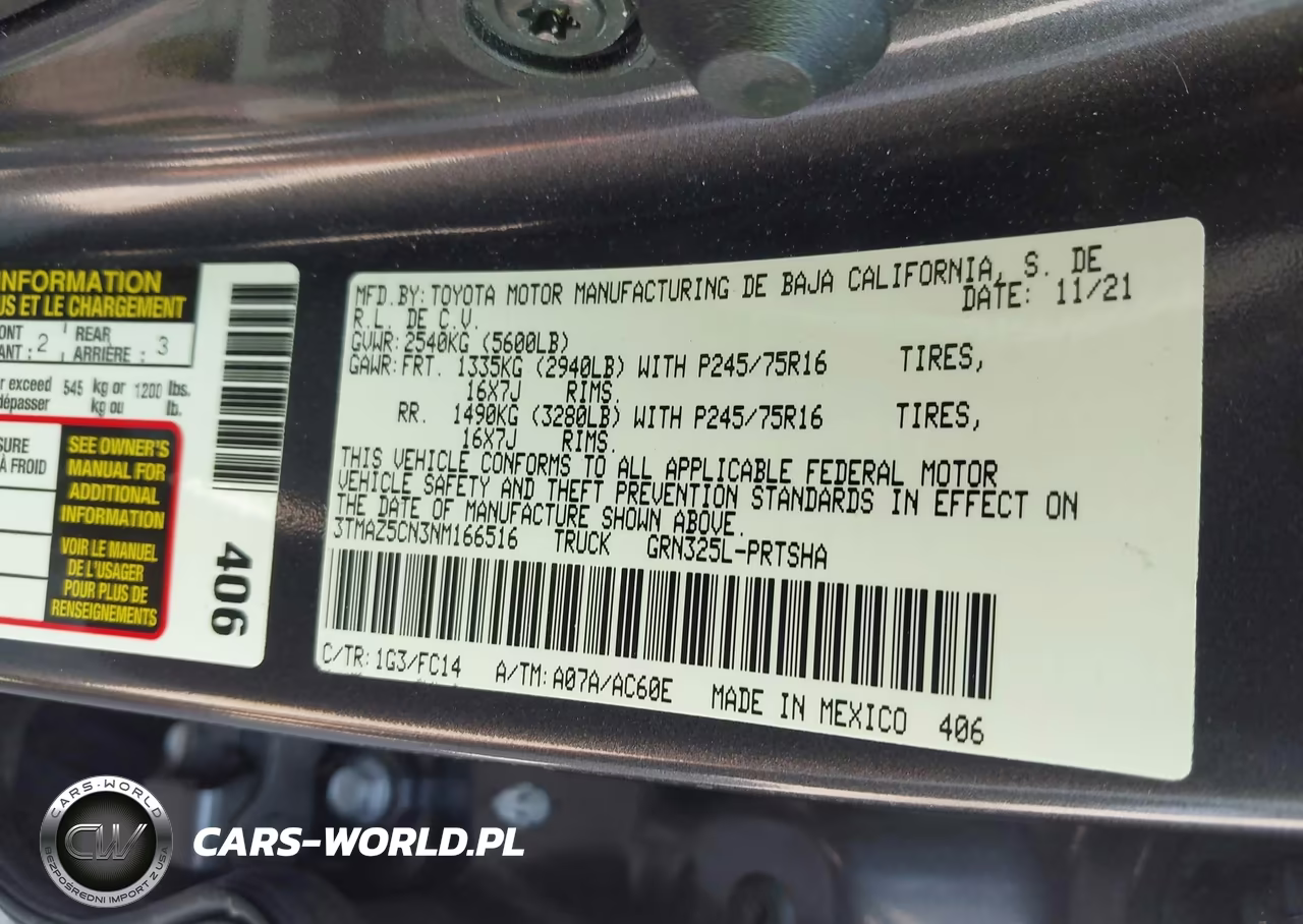 2022 Toyota Tacoma Sr5 V6 VIN:3TMAZ5CN3NM166516 - 9