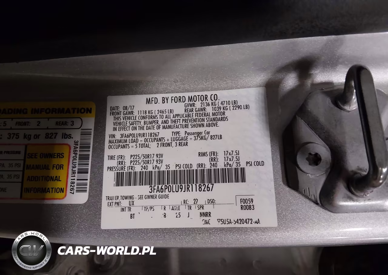 2018 Ford Fusion Hybrid Se VIN:3FA6P0LU9JR118267 - 9