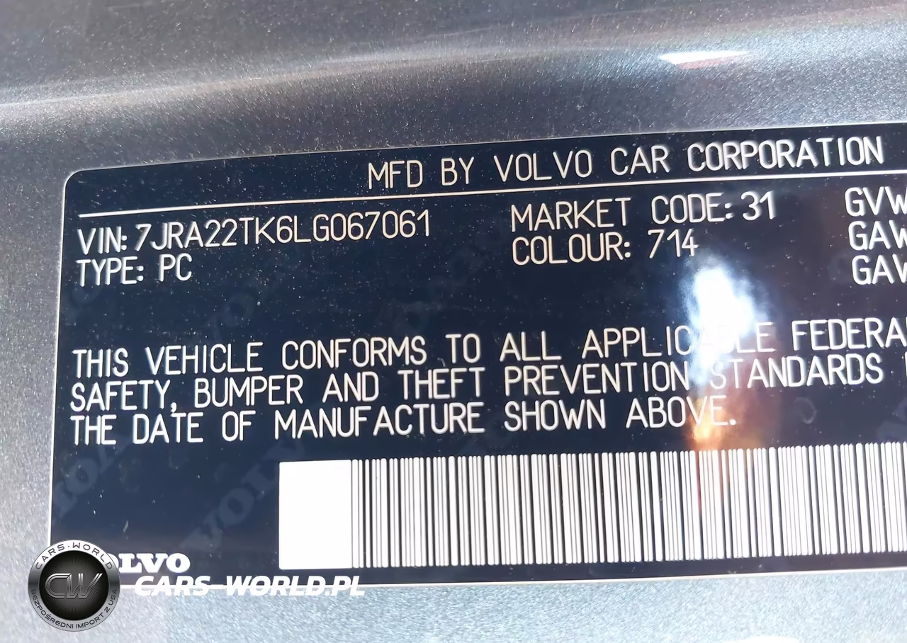 2020 Volvo S60 T6 Momentum VIN:7JRA22TK6LG067061 - 9