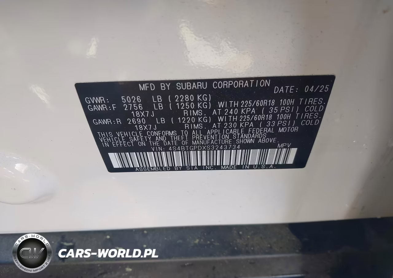 2025 Subaru Outback Touring Xt VIN:4S4BTGPDXS3243734 - 9