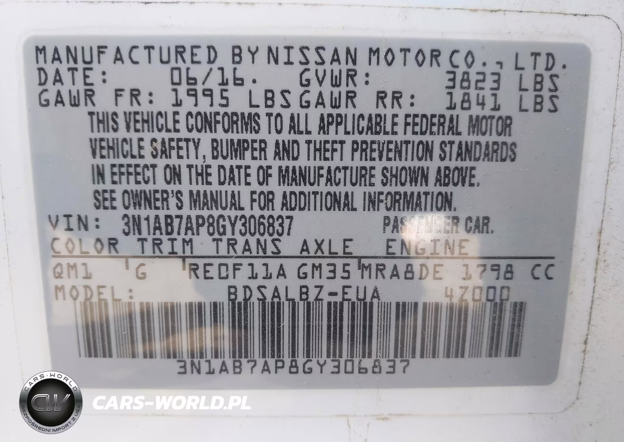 2016 Nissan Sentra S VIN:3N1AB7AP8GY306837 - 9