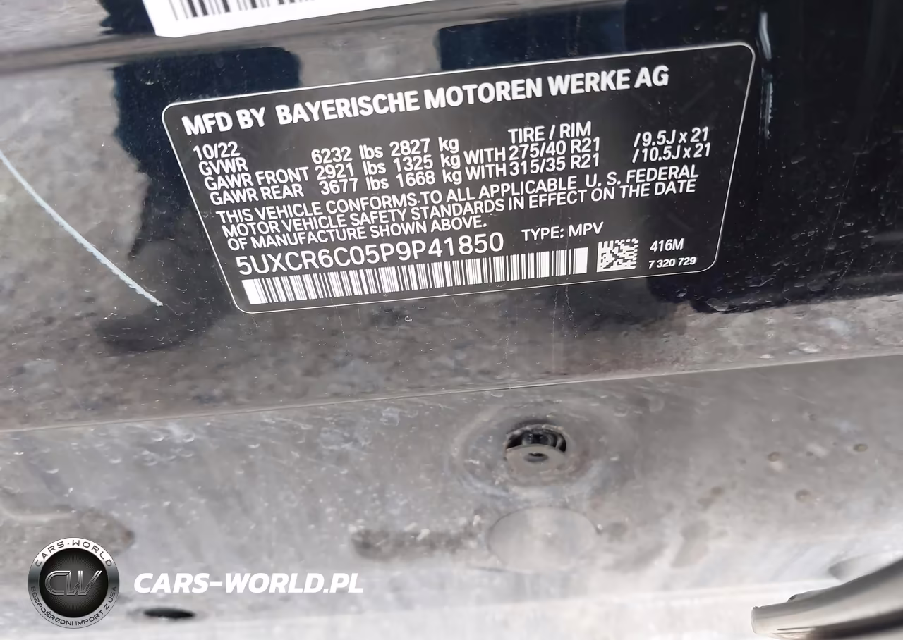 2023 BMW X5 xDrive40I VIN:5UXCR6C05P9P41850 - 9