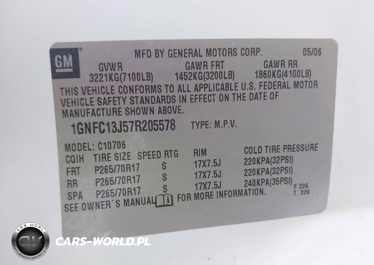 2007 Chevrolet Tahoe Ls VIN:1GNFC13J57R205578 - 9