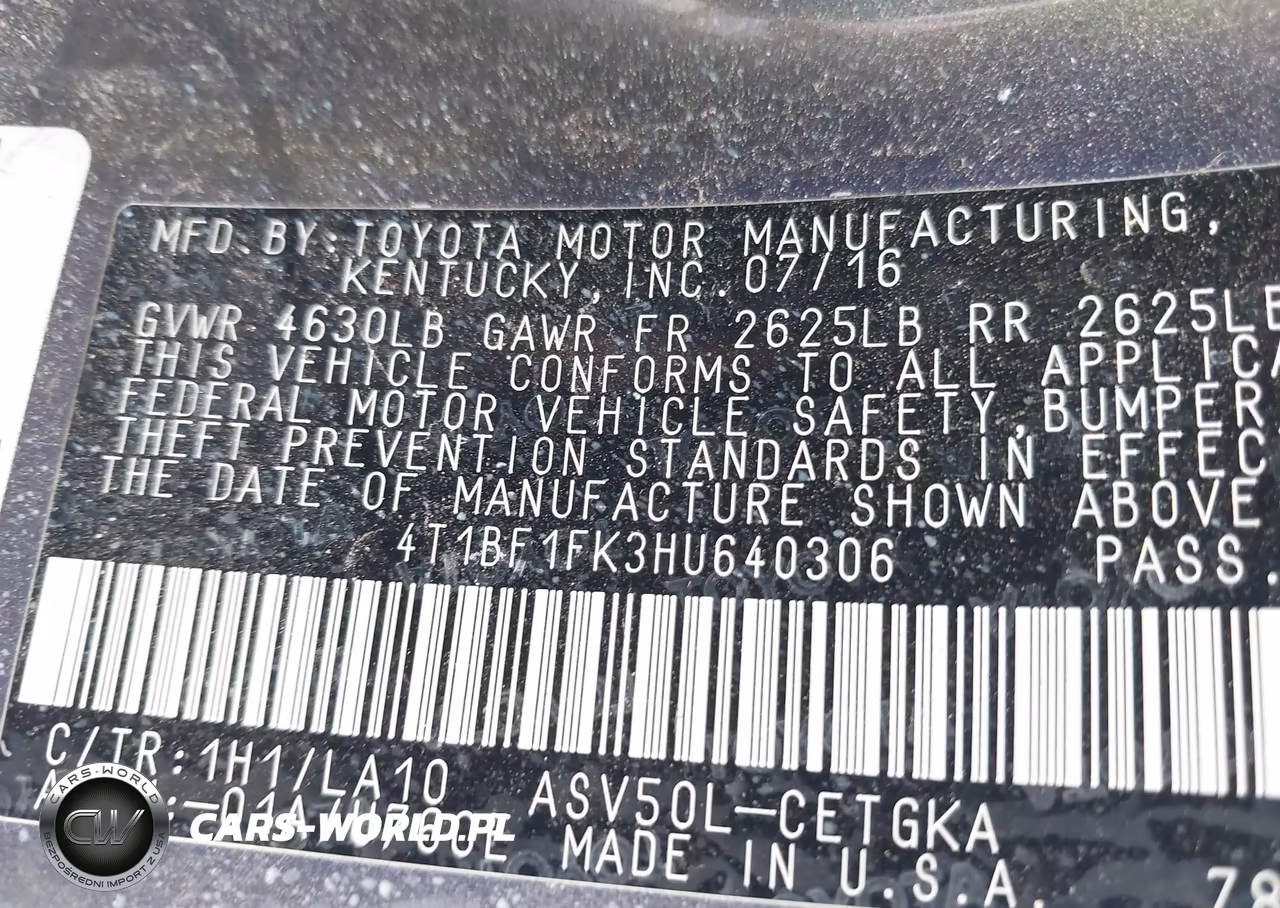 2017 Toyota Camry Xle VIN:4T1BF1FK3HU640306 - 9