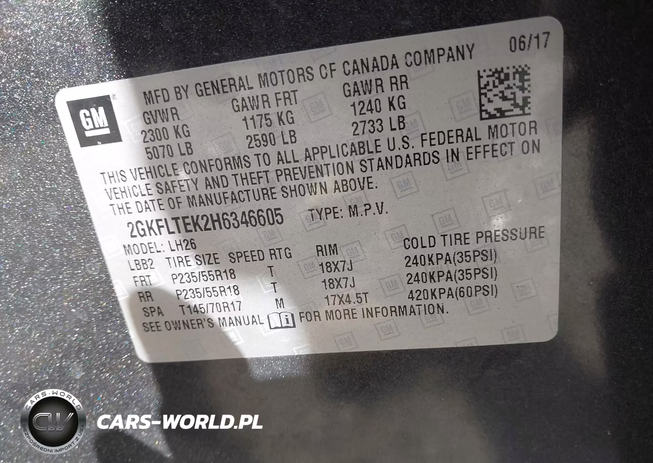 2017 GMC Terrain Sle-2 VIN:2GKFLTEK2H6346605 - 9