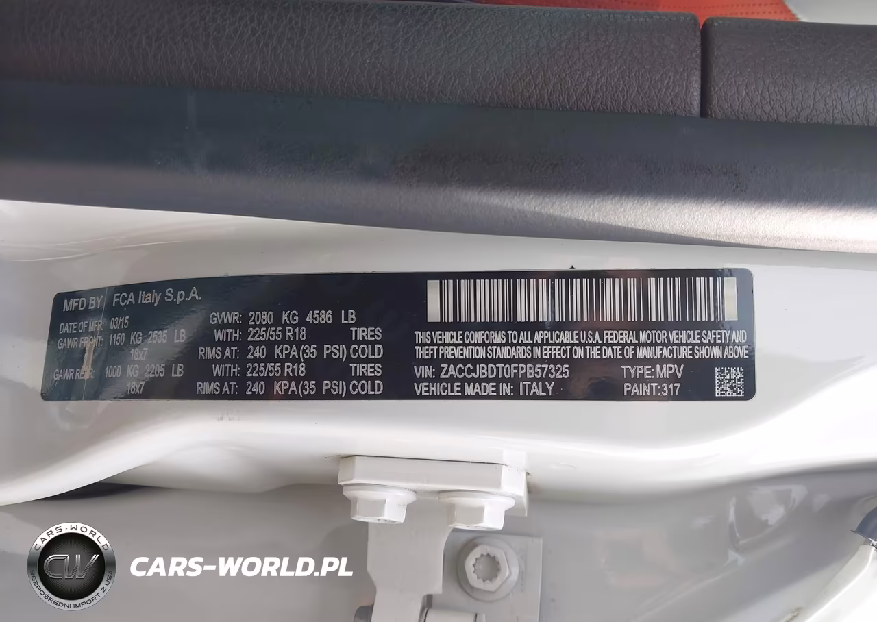 2015 Jeep Renegade Limited VIN:ZACCJBDT0FPB57325 - 9