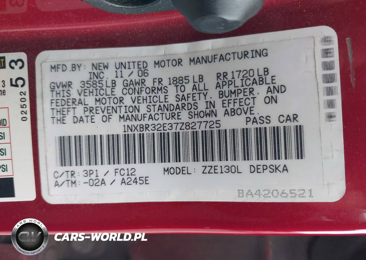 2007 Toyota Corolla S VIN:1NXBR32E37Z827725 - 9
