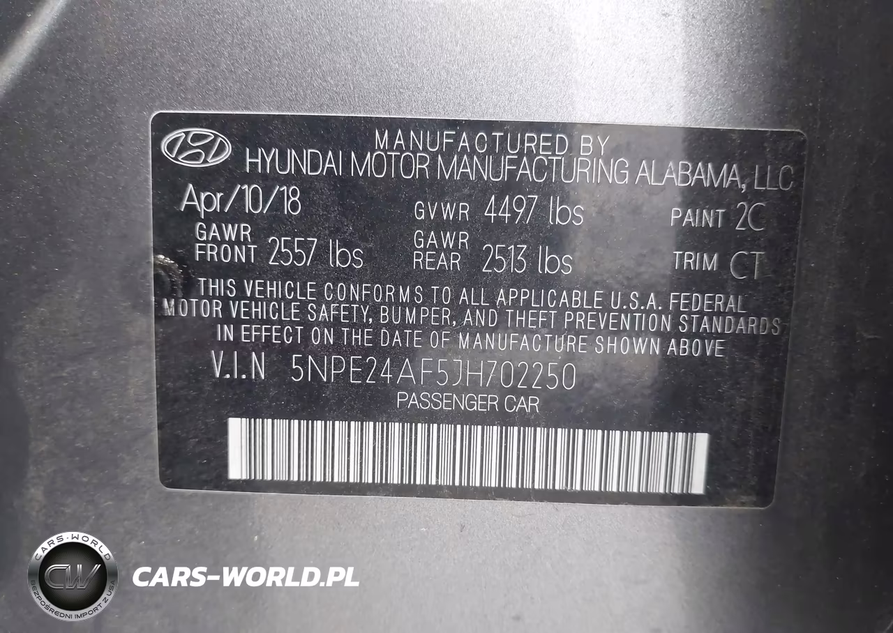 2018 Hyundai Sonata Se VIN:5NPE24AF5JH702250 - 9