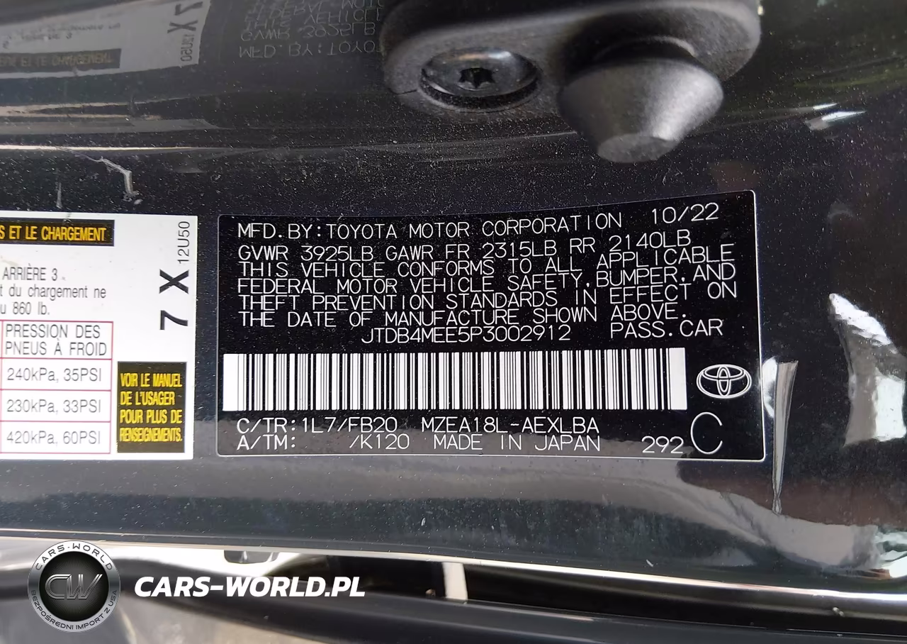 2023 Toyota Corolla Le VIN:JTDB4MEE5P3002912 - 9
