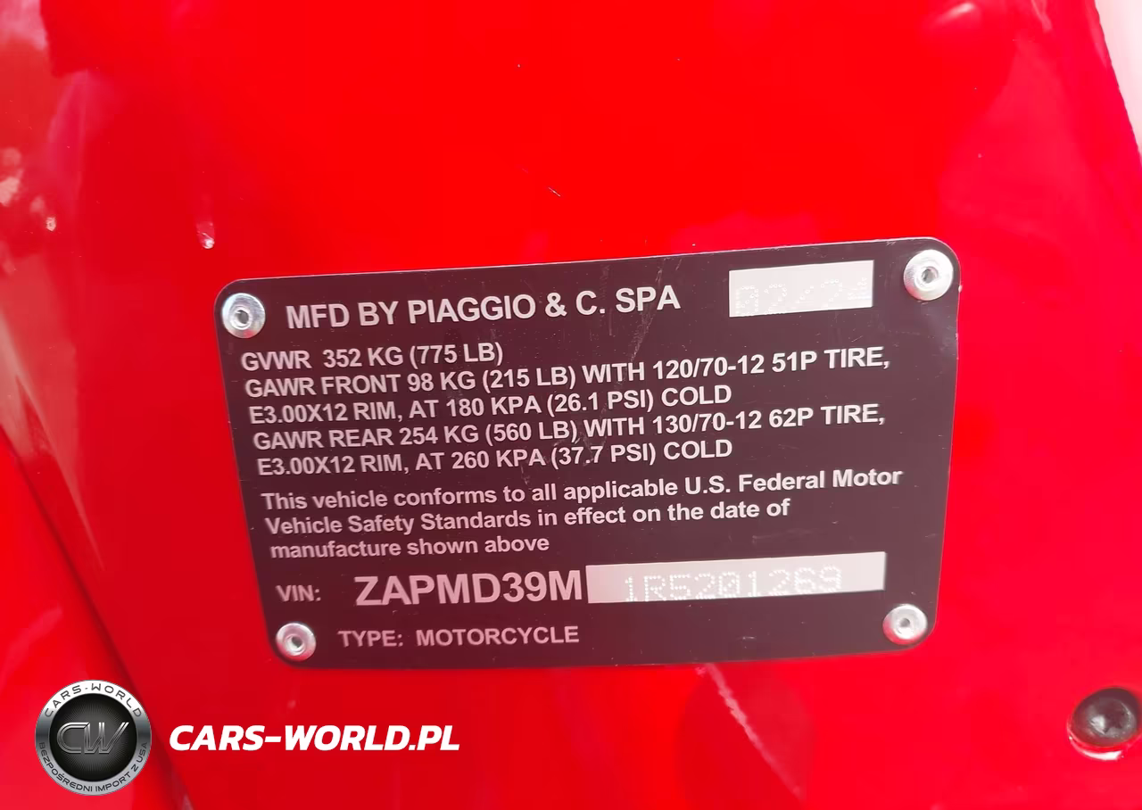 2024 Vespa Gts-Sei Giorni 300 VIN:ZAPMD39M1R5201269 - 10