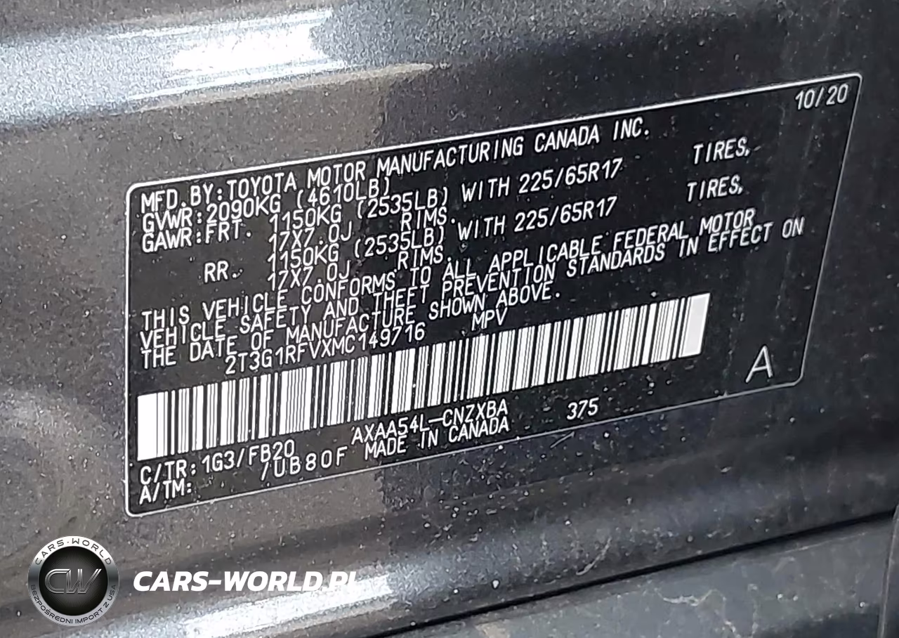 2021 Toyota Rav4 Le VIN:2T3G1RFVXMC149716 - 9
