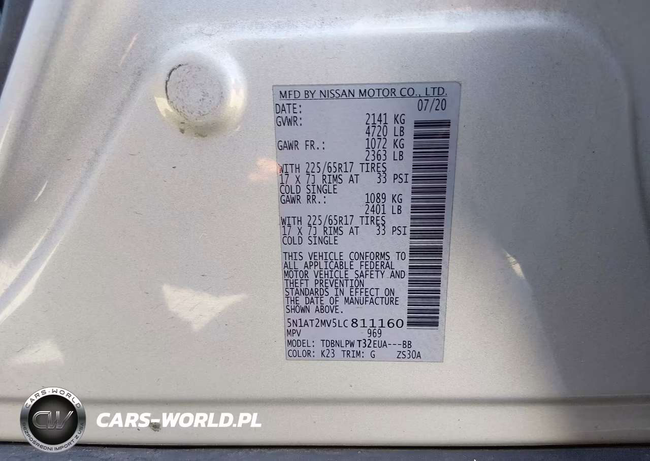2020 Nissan Rogue S Intelligent Awd VIN:5N1AT2MV5LC811160 - 9