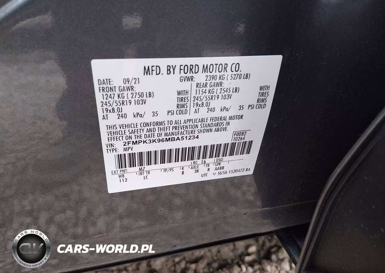 2021 Ford Edge Titanium VIN:2FMPK3K96MBA51234 - 9