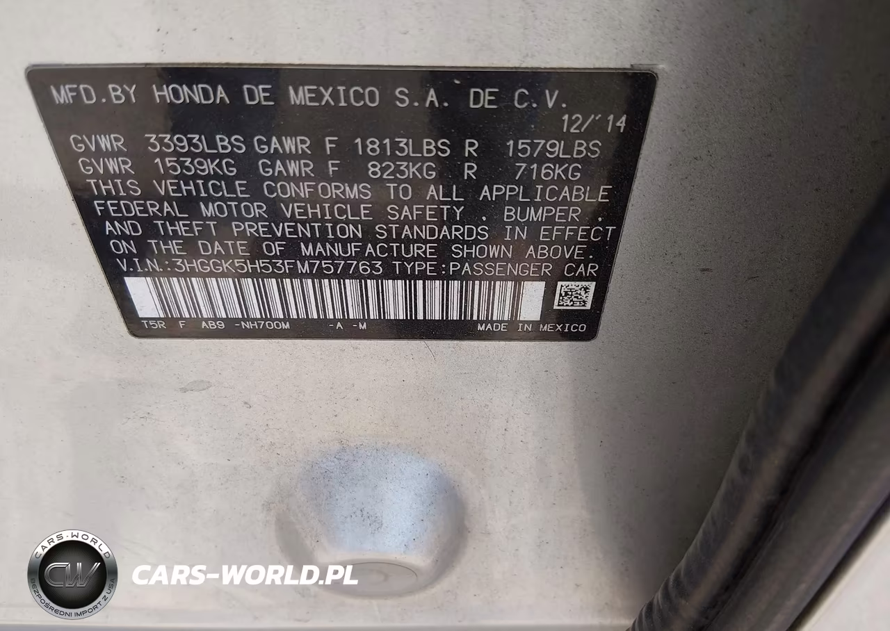 2015 Honda Fit Lx VIN:3HGGK5H53FM757763 - 9