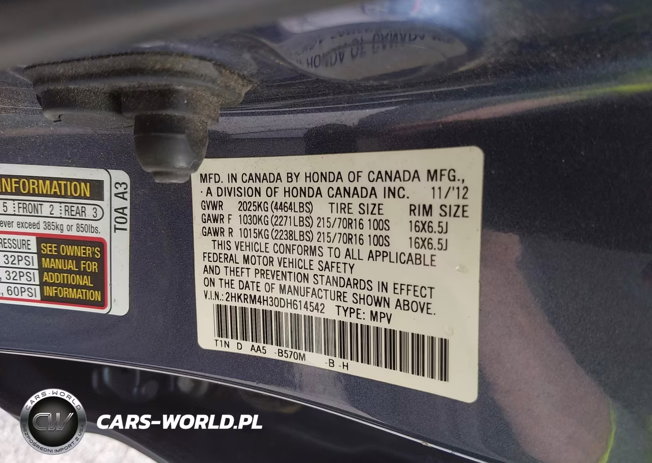 2013 Honda Cr-V Lx VIN:2HKRM4H30DH614542 - 9
