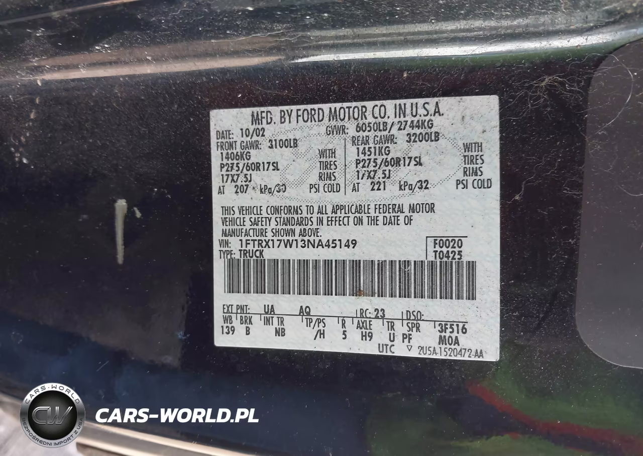 2003 Ford F-150 Lariat-Xl-Xlt VIN:1FTRX17W13NA45149 - 9