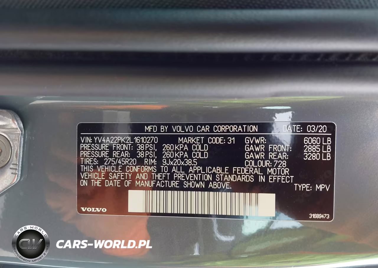 2020 Volvo Xc90 T6 Momentum 7 Passenger VIN:YV4A22PK2L1610270 - 9