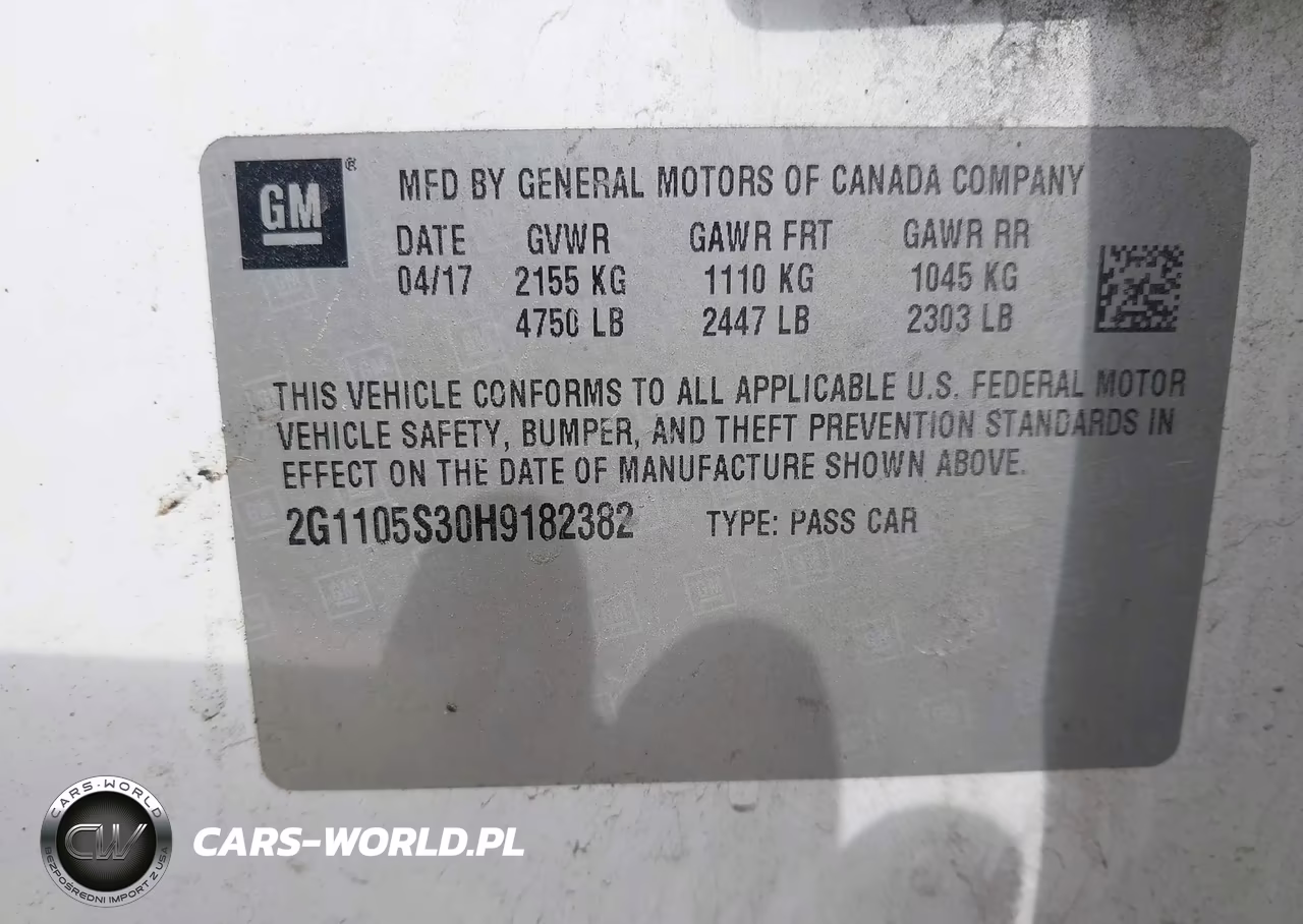 2017 Chevrolet Impala 1Lt VIN:2G1105S30H9182382 - 9