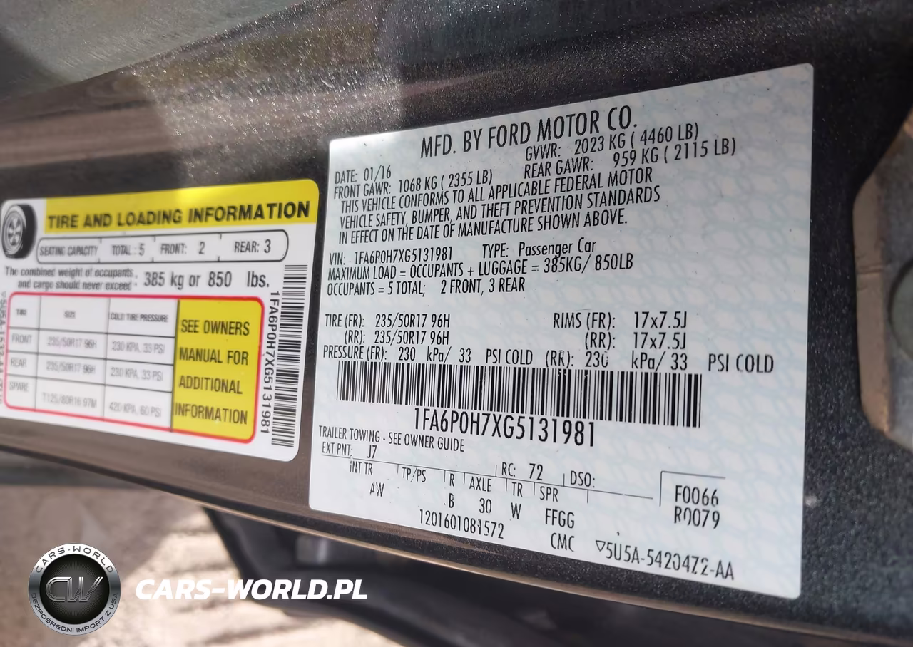 2016 Ford Fusion Se VIN:1FA6P0H7XG5131981 - 9