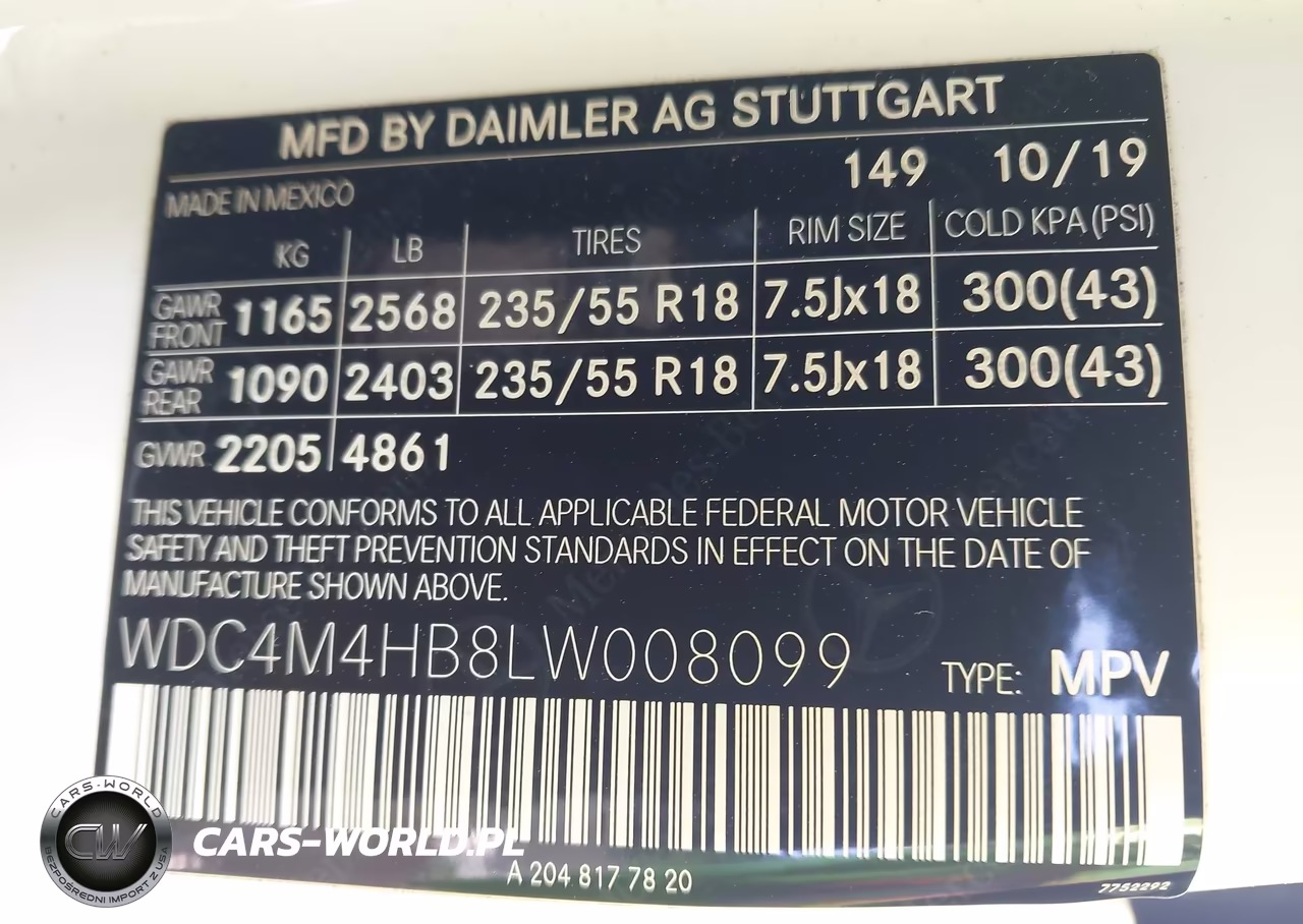 2020 Mercedes-Benz Glb 250 4Matic VIN:WDC4M4HB8LW008099 - 9
