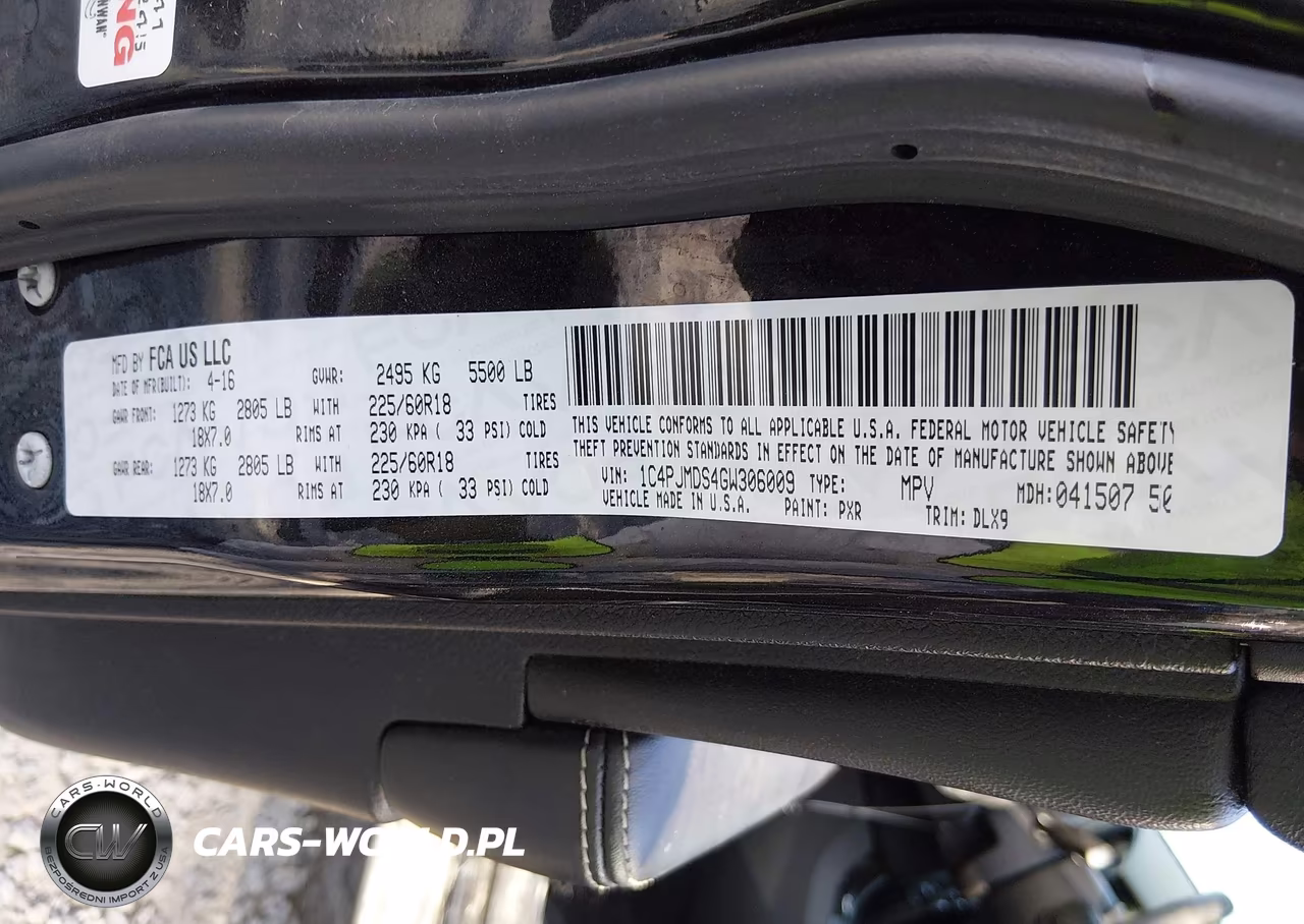 2016 Jeep Cherokee High Altitude VIN:1C4PJMDS4GW306009 - 9