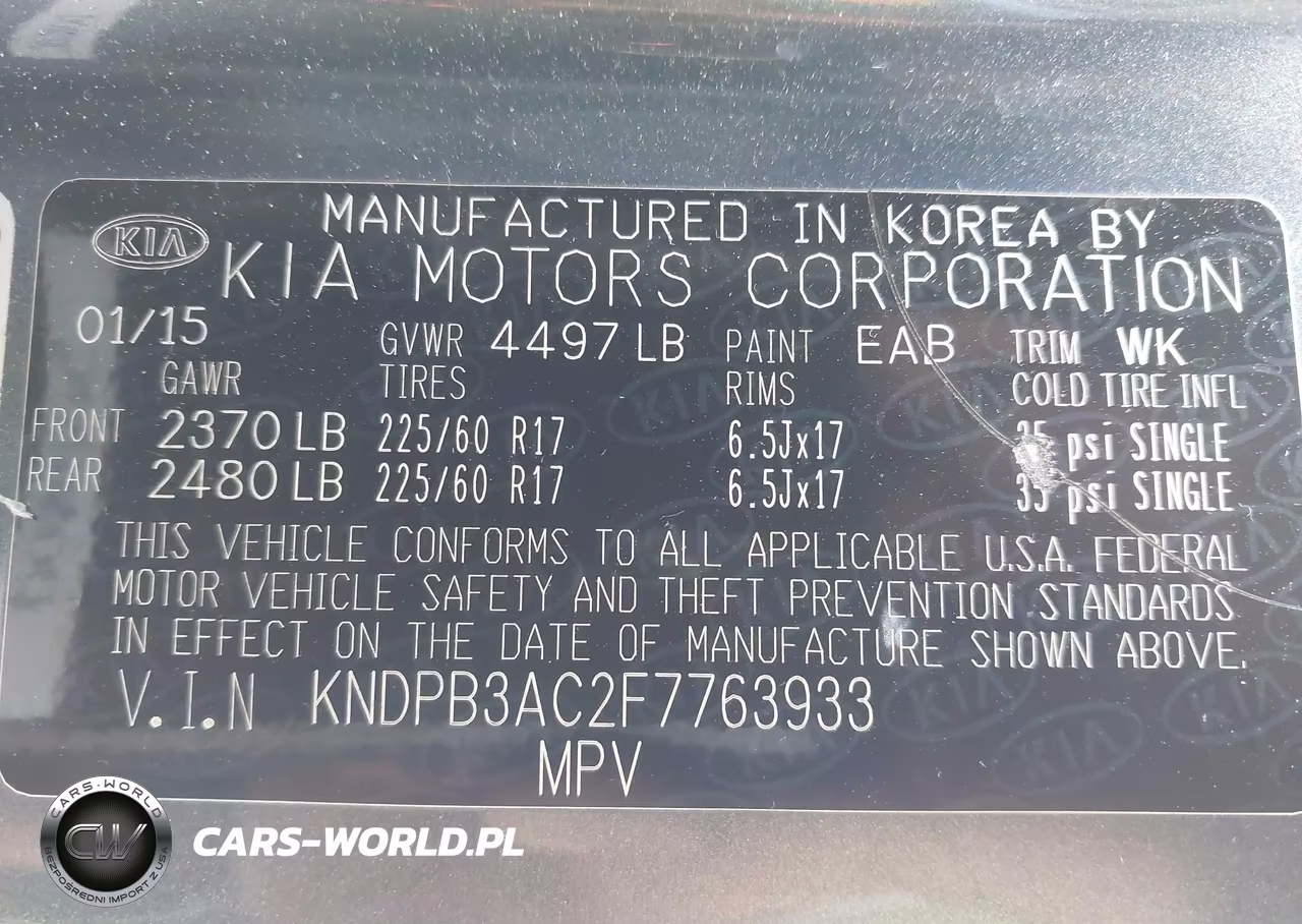 2015 Kia Sportage Lx VIN:KNDPB3AC2F7763933 - 9