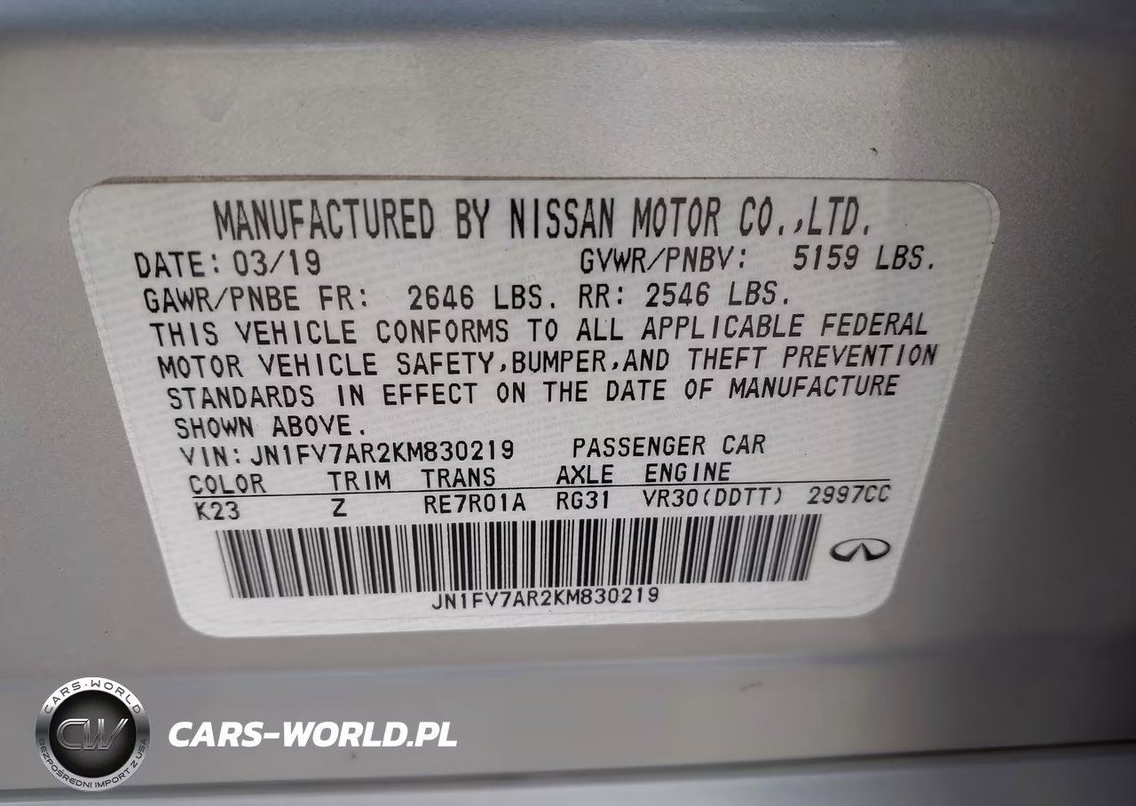 2019 Infiniti Q50 3.0T Red Sport 400 VIN:JN1FV7AR2KM830219 - 9