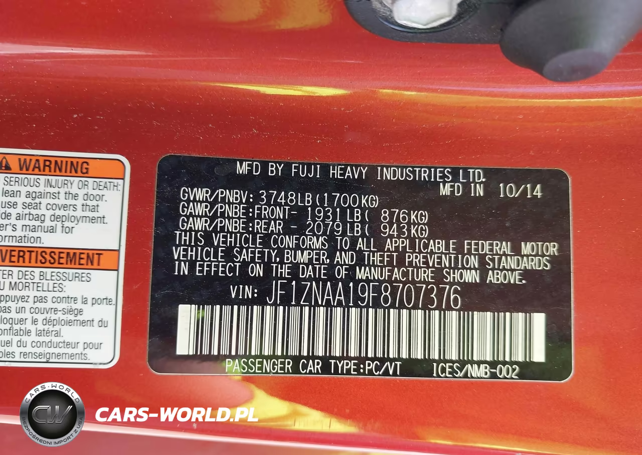 2015 Scion Fr-S VIN:JF1ZNAA19F8707376 - 9