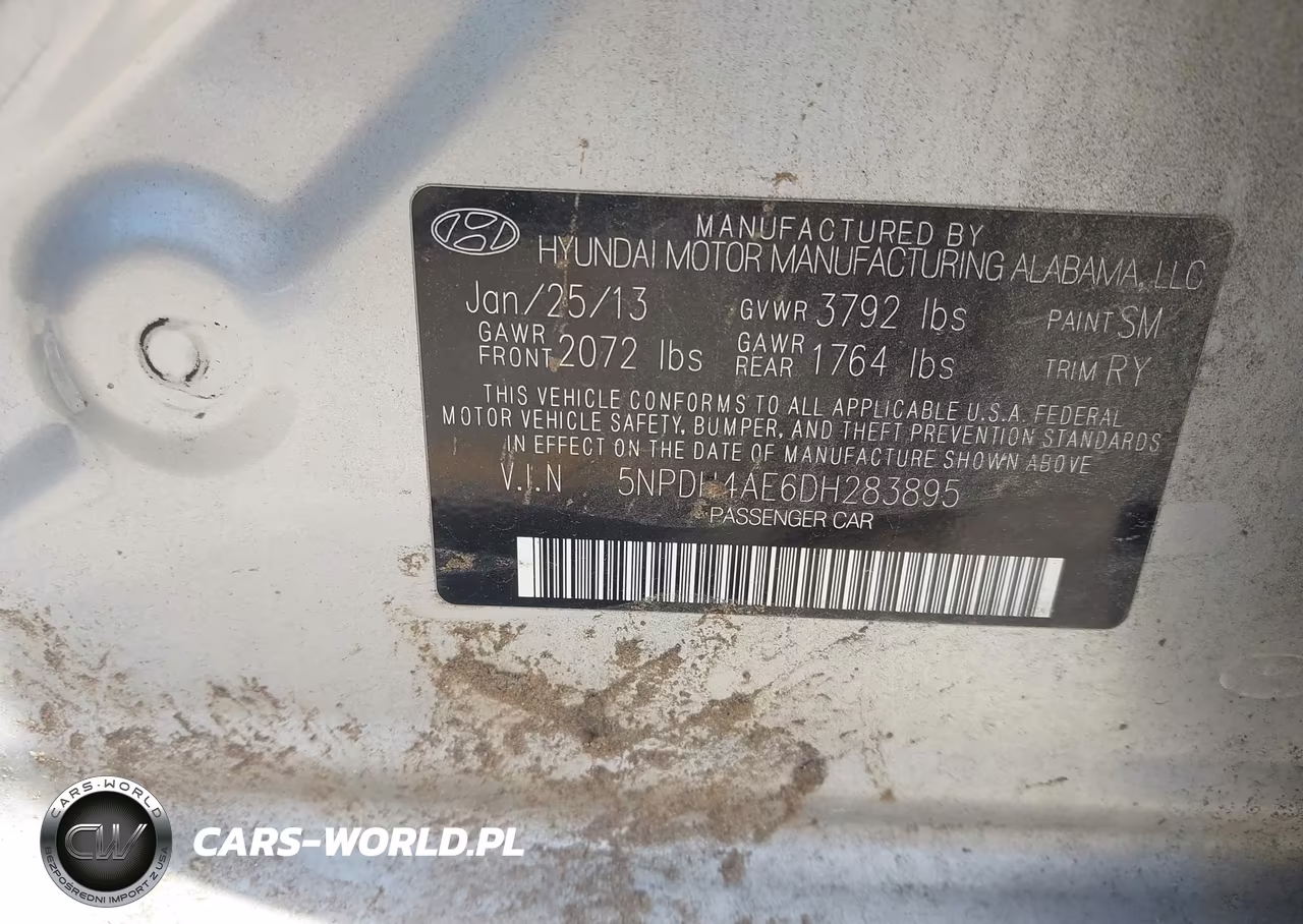 2013 Hyundai Elantra Limited VIN:5NPDH4AE6DH283895 - 9