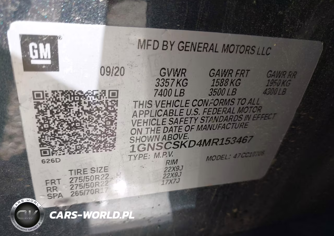 2021 Chevrolet Tahoe 2Wd Premier VIN:1GNSCSKD4MR153467 - 9