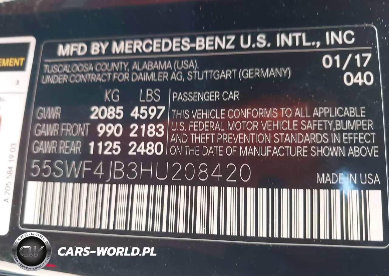 2017 Mercedes-Benz C 300 VIN:55SWF4JB3HU208420 - 9