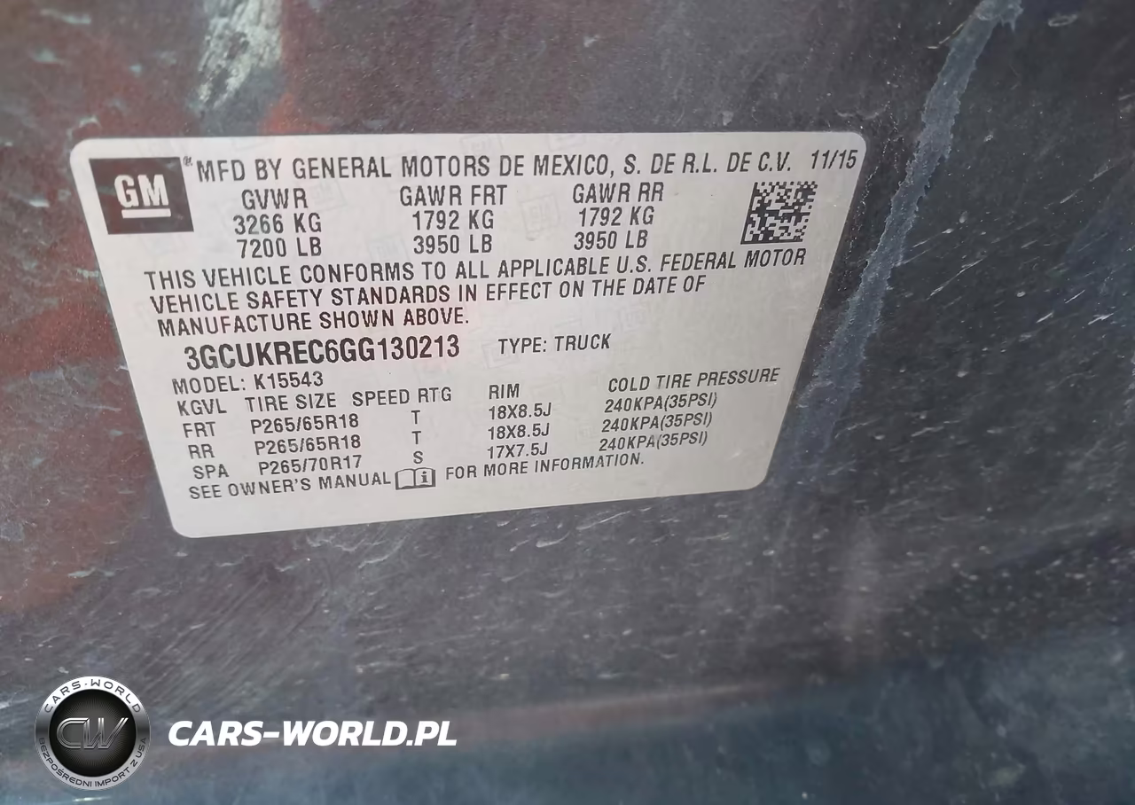 2016 Chevrolet Silverado 1500 2Lt VIN:3GCUKREC6GG130213 - 9