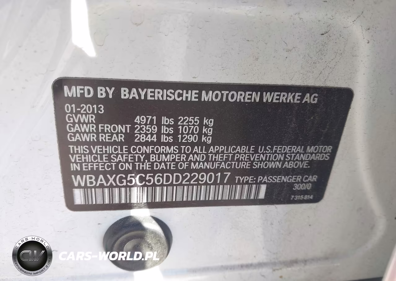 2013 BMW 528I VIN:WBAXG5C56DD229017 - 9