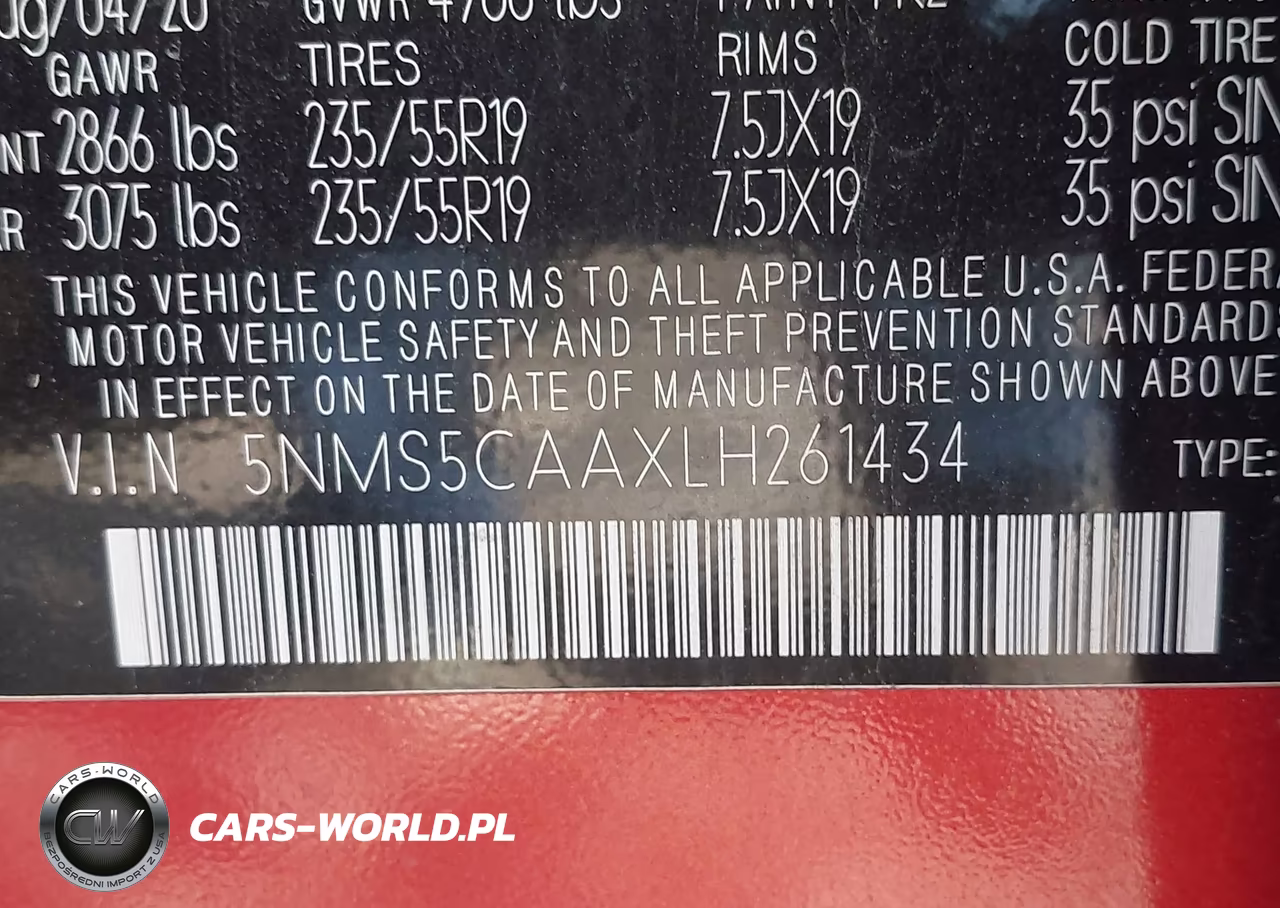 2020 Hyundai Santa Fe Limited 2.0T VIN:5NMS5CAAXLH261434 - 9
