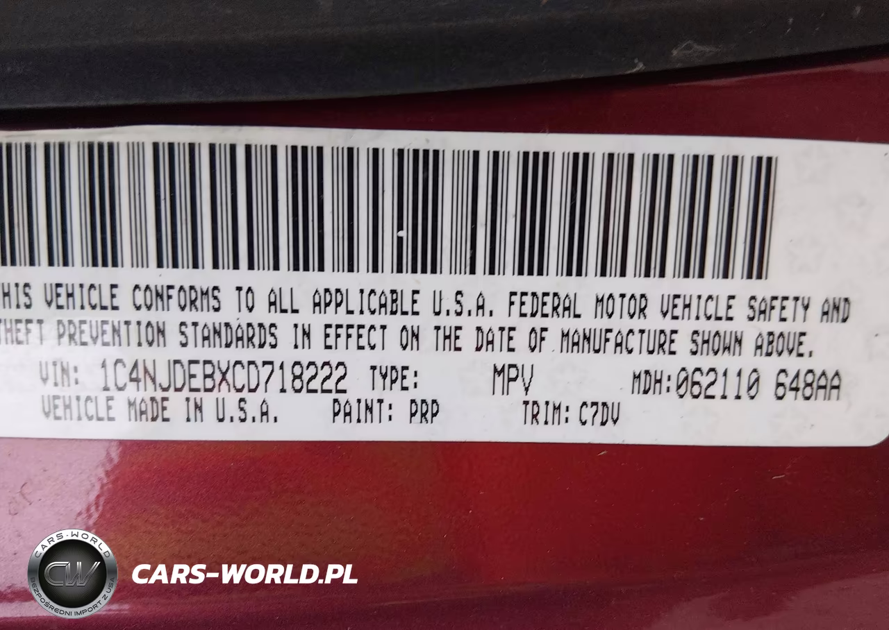 2012 Jeep Compass Latitude VIN:1C4NJDEBXCD718222 - 9