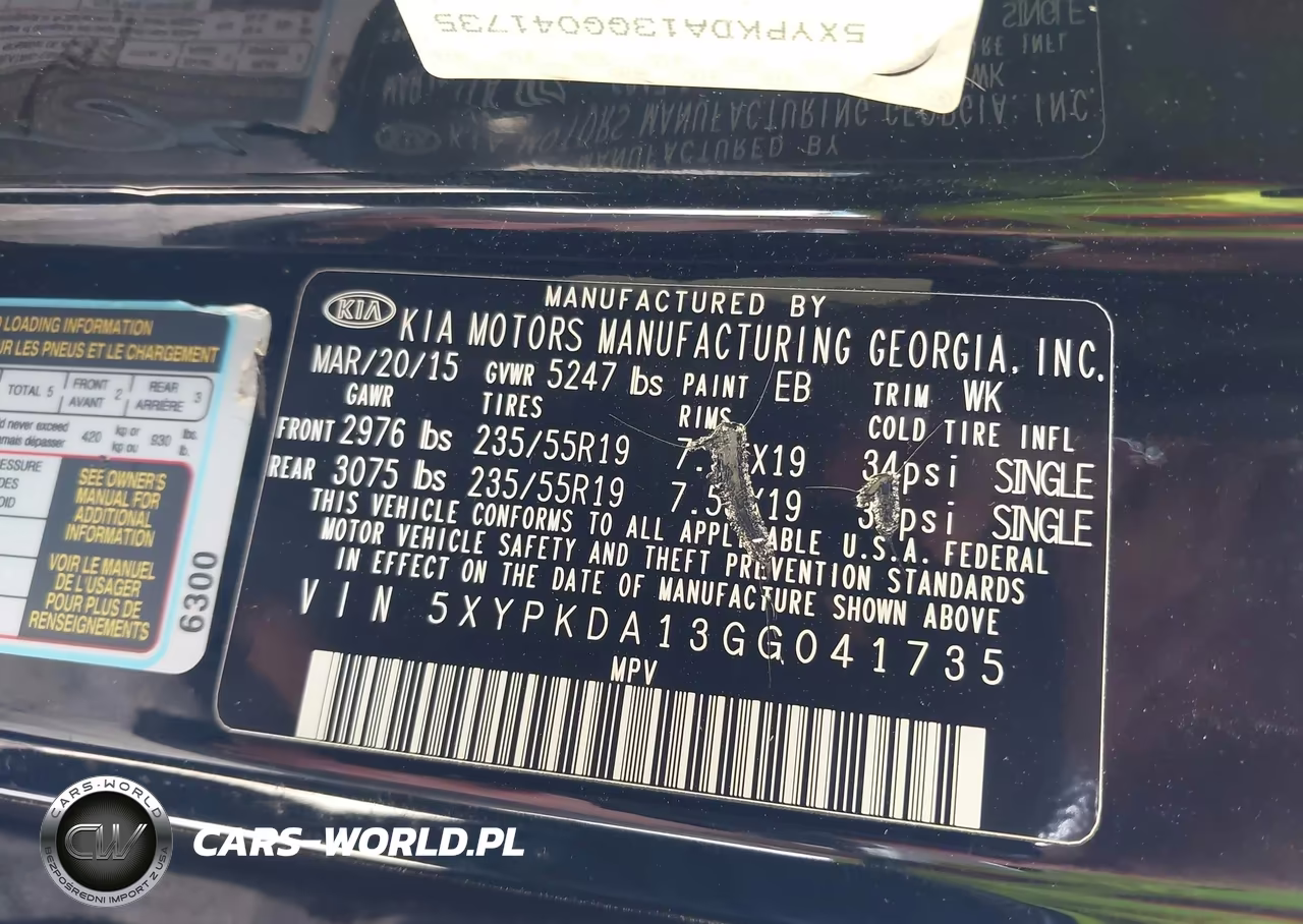 2016 Kia Sorento 2.0T Sxl VIN:5XYPKDA13GG041735 - 9