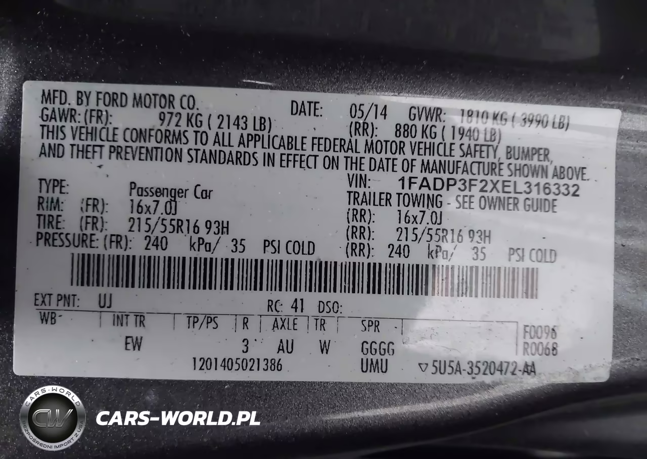 2014 Ford Focus Se VIN:1FADP3F2XEL316332 - 9