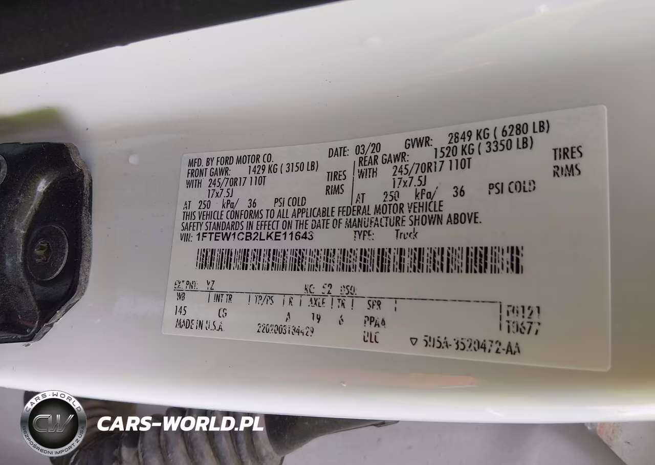2020 Ford F-150 Xl VIN:1FTEW1CB2LKE11643 - 9