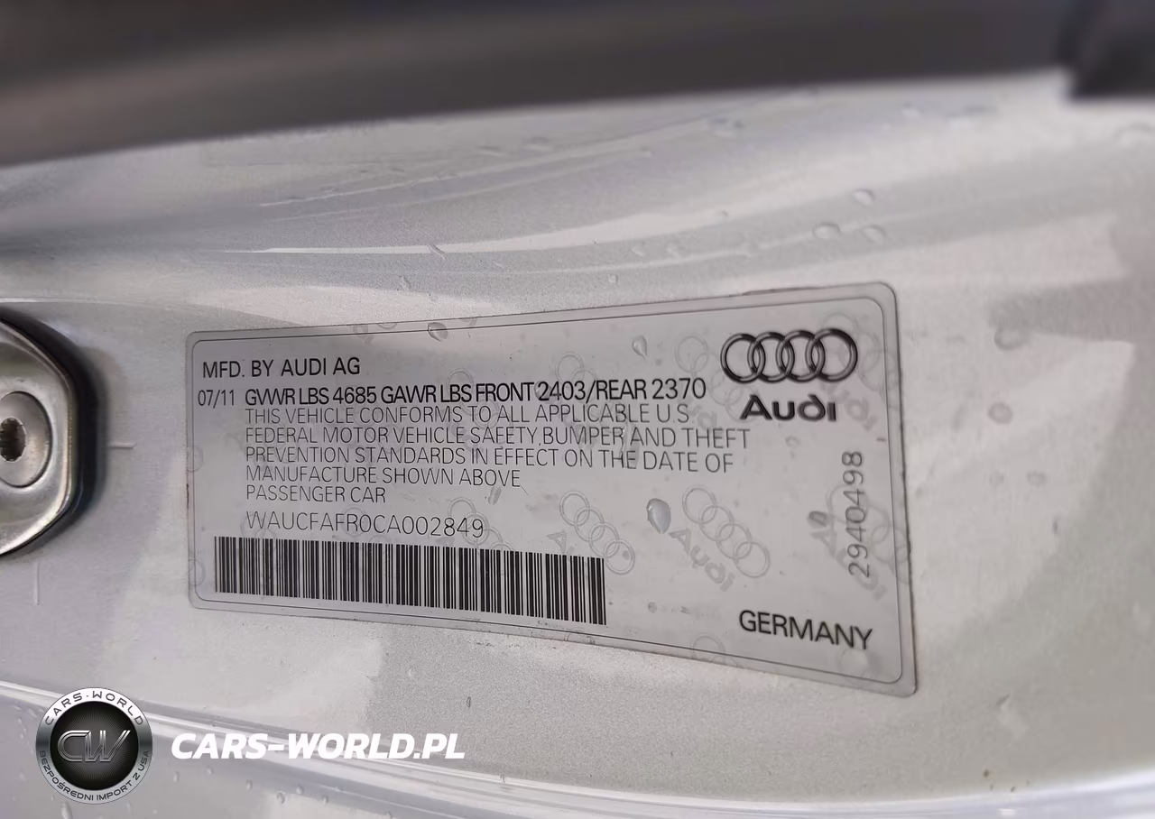 2012 Audi A5 2.0T Premium VIN:WAUCFAFR0CA002849 - 9