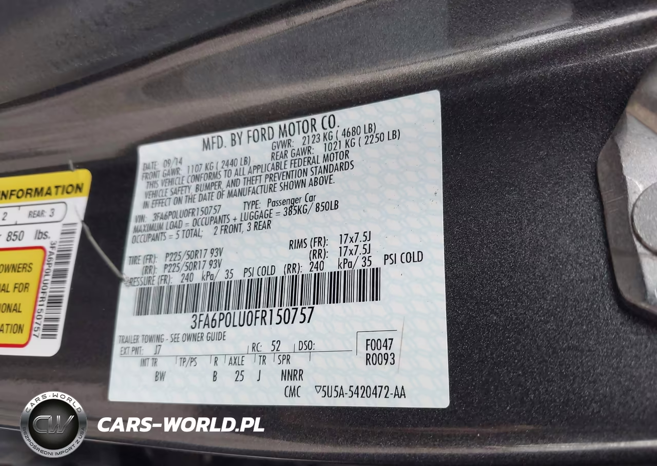 2015 Ford Fusion Hybrid Se VIN:3FA6P0LU0FR150757 - 9