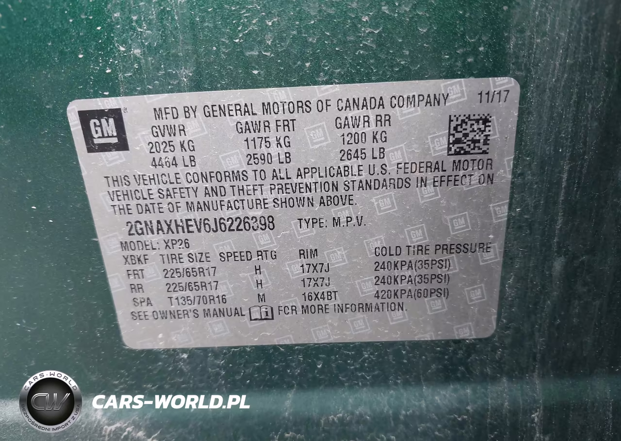 2018 Chevrolet Equinox Ls VIN:2GNAXHEV6J6226398 - 9